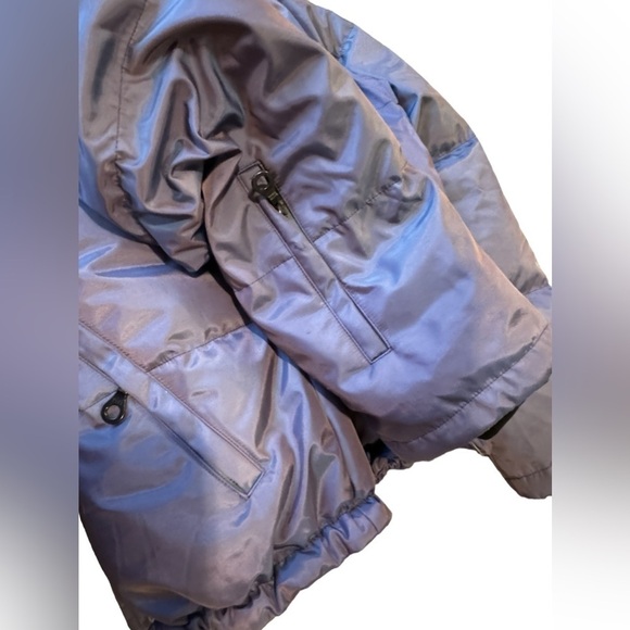 NILS Iridescent Purple Puffer Shall Winter Jacket  Women's size 8 - Picture 15 of 16